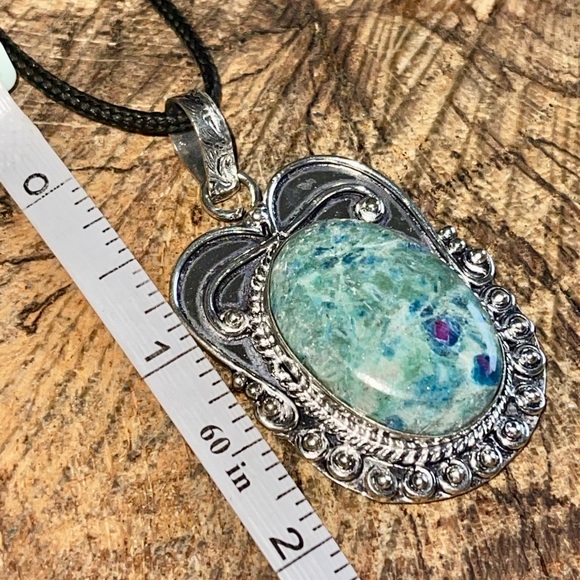 Ruby Fuchsite Pendant 2” - Picture 8 of 10